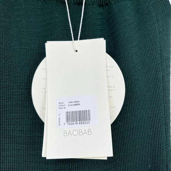 Baobab | NWT Kairi Maxi Dress Cucumber Emerald Green One Shoulder Knit M - Picture 6 of 15
